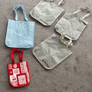 Lululemon Athletica Tote Bag Set in Red, Blue, and Gray